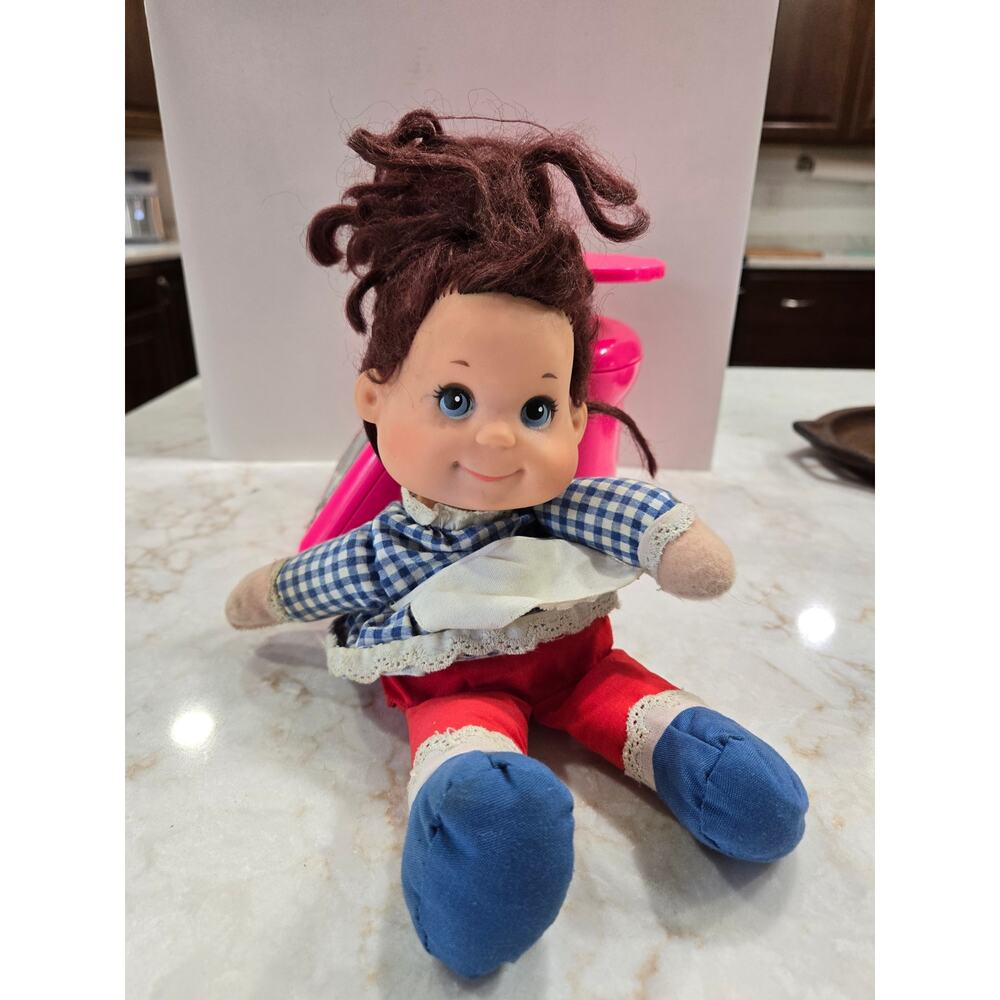 Vintage Mattel Baby Beans Doll 11" Tall Toy Kids Plush Korea Messy Hair